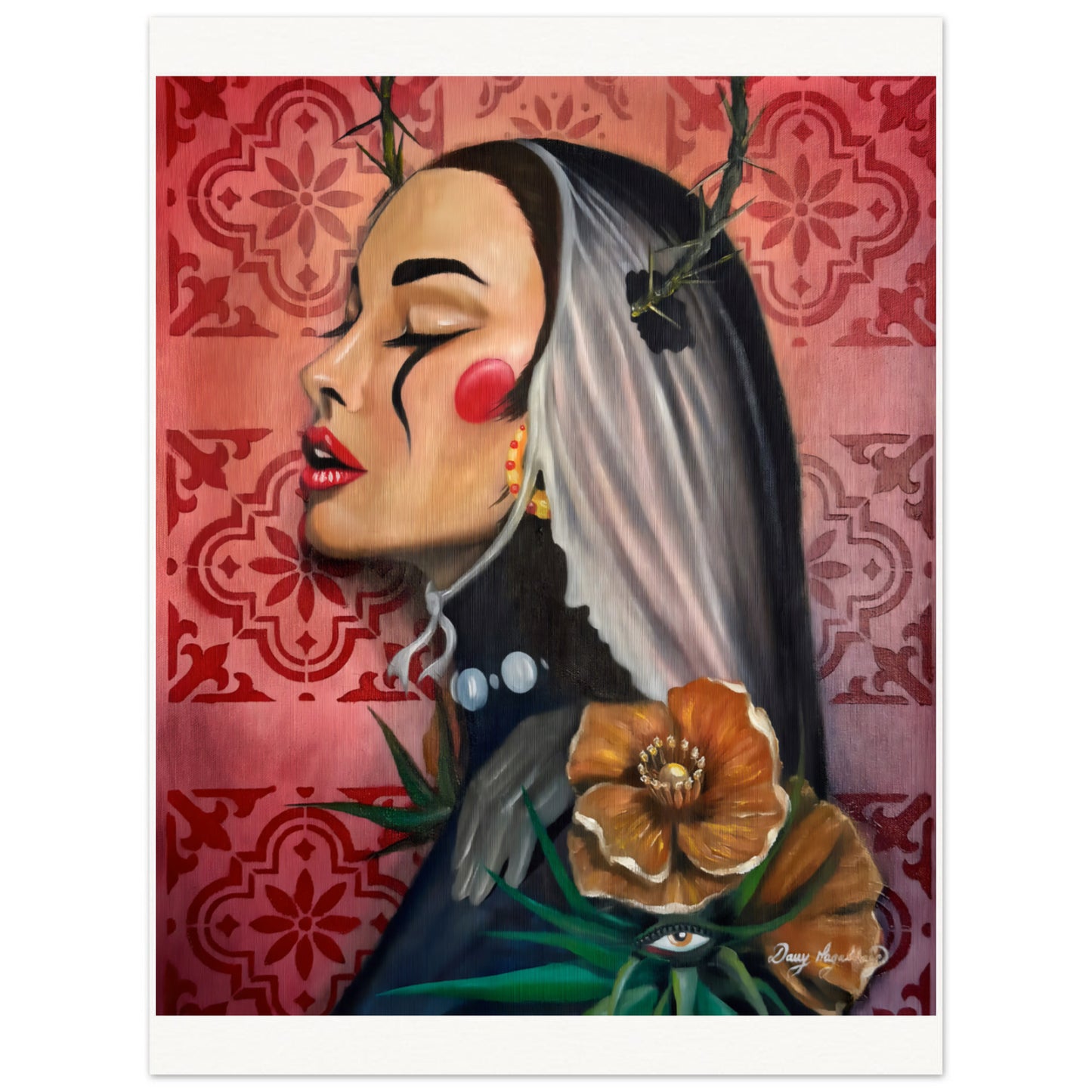 “In silence, she found her strength“ Museum-Quality Matte Paper Poster